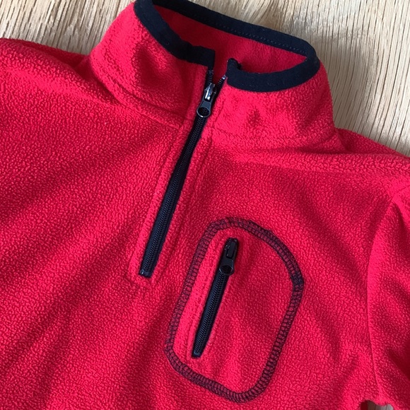OKIE DOKIE Toddlers Red Half Zip Fleece - Picture 2 of 4